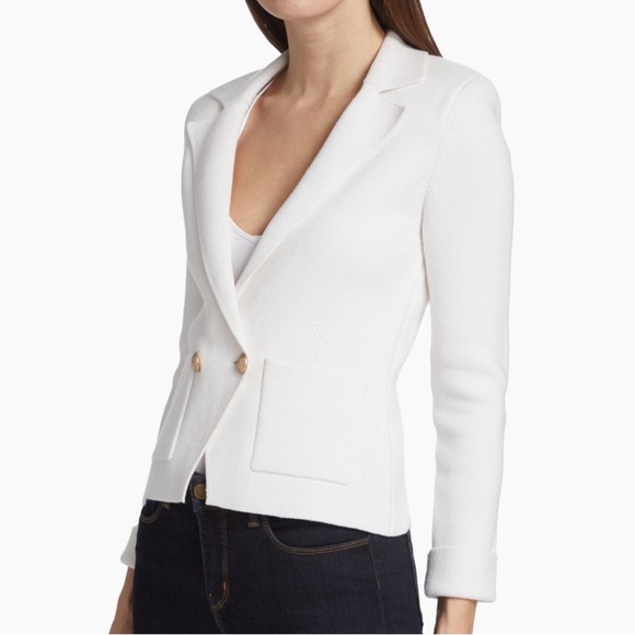 L'Agence Sofia White Knit Blazer NWOT - Picture 4 of 12